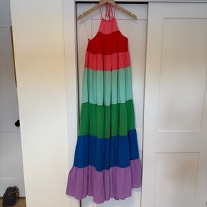 Bobbies & Lace Colorful‎ Maxi Dress